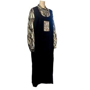 Plus Size Vintage Clothing Set For Women Size 2X Animal Print Longsleeve & Dress